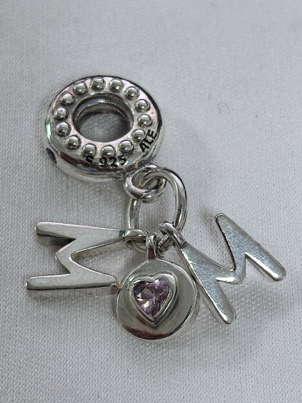 Pandora Mom Letters Dangle Charm, S925 Silver Jewelry